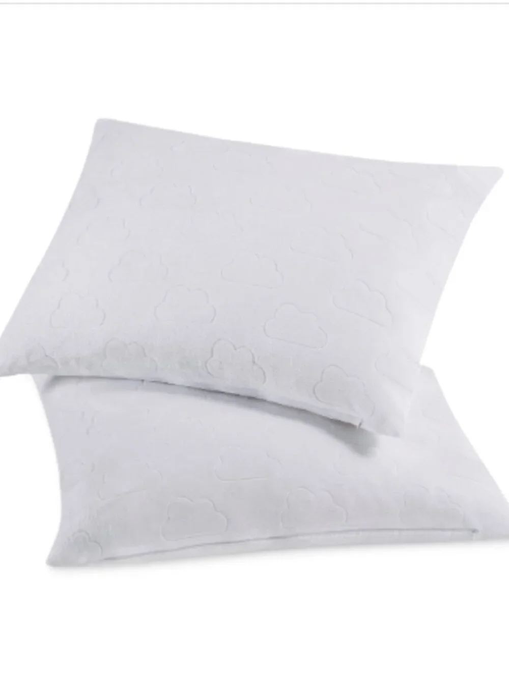 Cloud Company Embossed Plush Cloud European Sham Pair - White